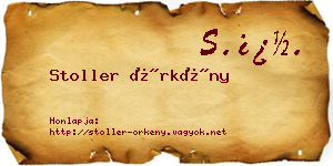 Stoller Örkény névjegykártya